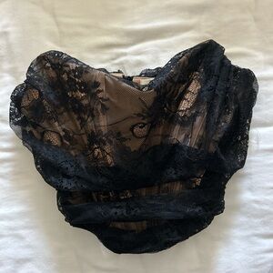House of CB Black Lace Corset Top